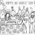 All Saints Day Coloring Page 