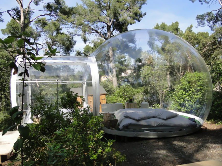  14 Crazy Hotels That Will Give You Serious Travel Goals - The Attrap Reves Hotel in France gives guest the chance to sleep outdoors while being fully protected by a well-designed clear bubble -- in other words, all the views with none of the critters.