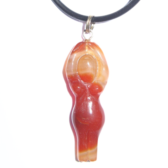 Fertility Goddess Necklace, Fertility Goddess Agate Pendant, red agate Fertility Goddess Necklace