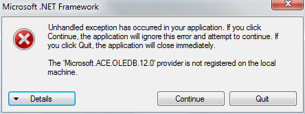 Mengatasi The Microsoft.ACE.OLEDB.12.0 provider is not registered