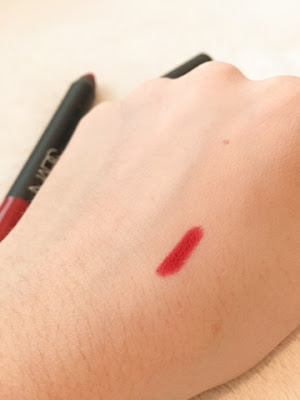 Nars cruella velvet matte lip pencil swatch