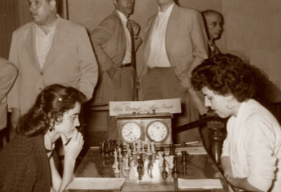 IV Campeonato de España de Ajedrez Femenino Valencia 1955, partida Borao-Puget