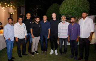 Man of masses Jr NTR  on hosted the Vice President of Amazon Studios, James Farrell and  few dignitaries from the industry for an intimate dinner at his house in Hyderabad.  Some prominent filmmakers also attended the exclusive dinner, including S S Rajamouli, Koratala Siva, Trivikram, Shobu Yarlagadda, Mythri Naveen, Sirish Reddy, and Nagavamsi.