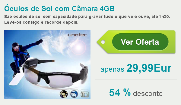 Compra Comigo » Óculos de Sol com Câmara 4GB » 29,99 EUR