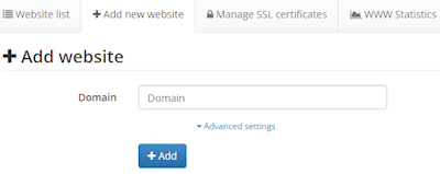 Form Tambah Domain