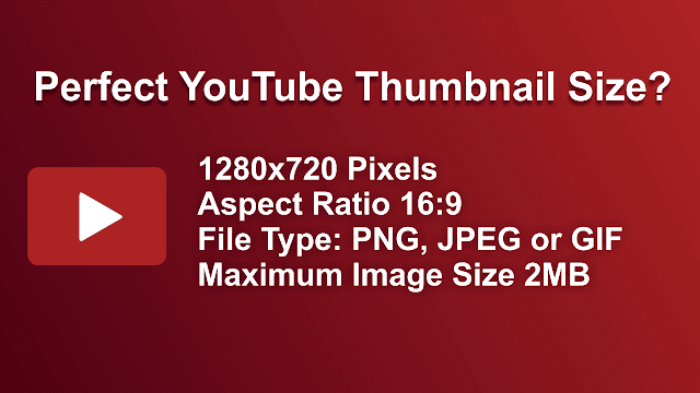 ideal youtube thumbnail size is 1280X720