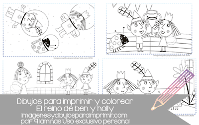 dibujos de ben y holly para imprimir