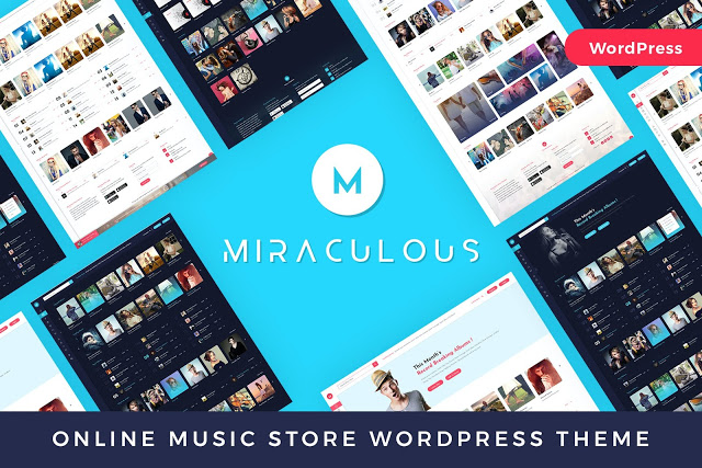 Miraculous WordPress Theme free download  for Online Music Store.