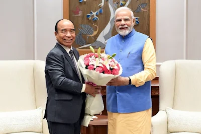 Mizoram Chief Minister Zoramthanga on Wednesday called on Prime Minister Narendra Modi and discussed various issues pertaining to the state.