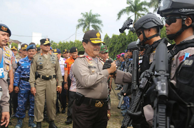 Polda Lampung Gelar Apel Pasukan Operasi Lilin Krakatau 2017