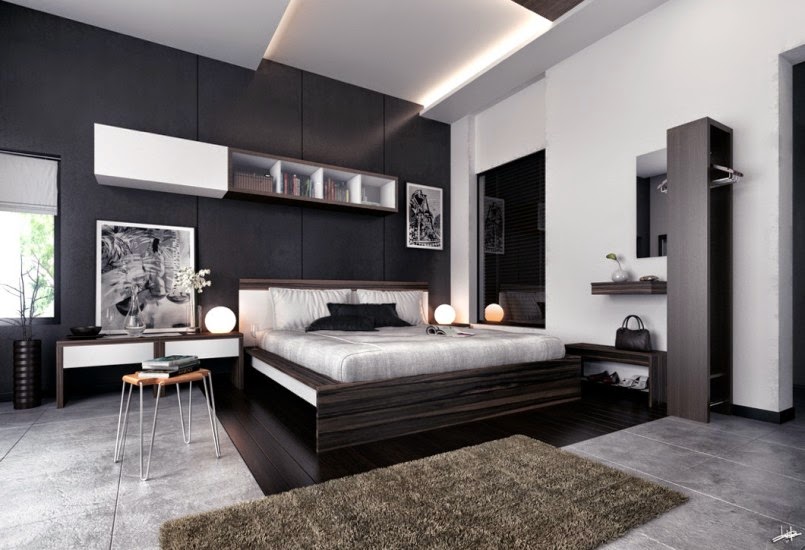Design black bedroom furniture sets