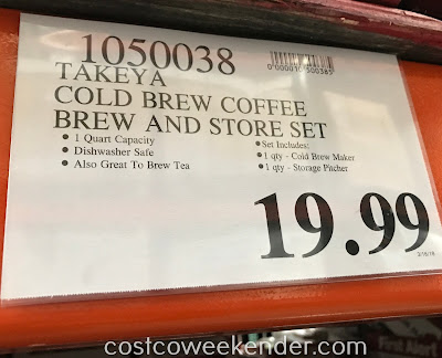 Deal for the Takeya Cold Brew Coffee Maker Brew and Store Set at Costco