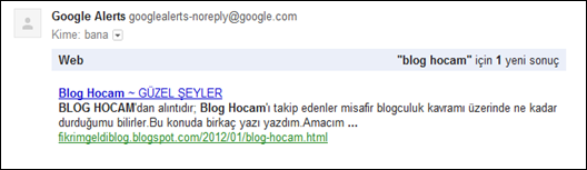 Google Alerts Kimler Link Vermiş?