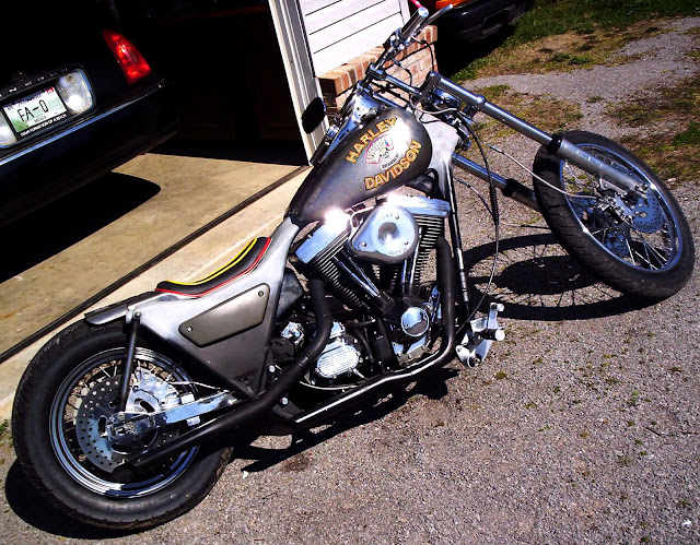 Harley Davidson Black Death 3 FXR replica motorcycle ready for sale