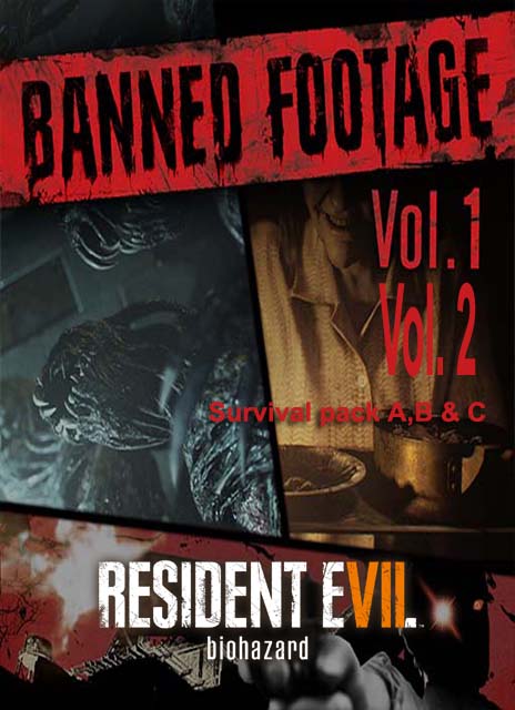 RESIDENT EVIL 7 (HANYA UPDATE 1.03 + BANNED FOOTAGE VOL.1&2 + Survival pack A,B & C (1DVD)