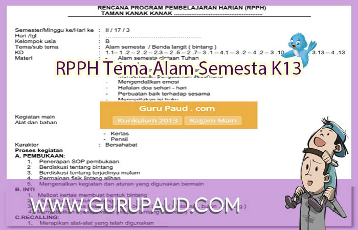 RPPH Tema Alam Semesta K13