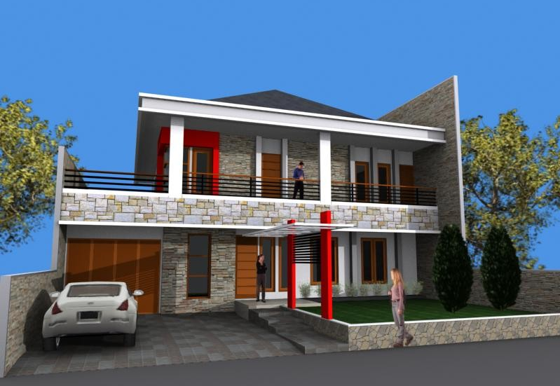 Desain Rumah Tingkat Minimalis 2 Lantai Type 60, 36, 45, 120 Terbaru 