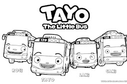 Mewarnai Gambar Tayo Bus