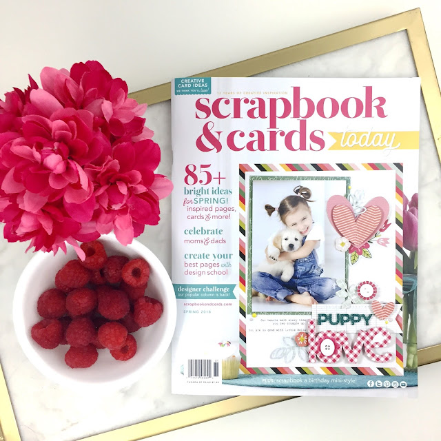 Scrapbooking Magazine Cover for Scrapbook and Cards Today Magazine by Jen Gallacher. Includes sneak peek of 2018 Spring SCT Magazine Cover. Download your free copy now!