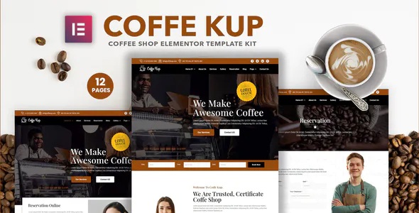 Best Cafe & Coffee Shop Elementor Template Kit