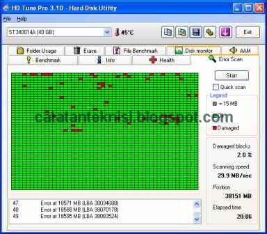 Contoh Kasus Perbaikan komputer - Catatan Teknisi