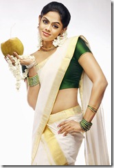 karthika in kerala saree