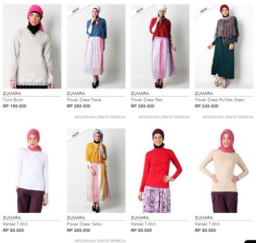 Koleksi Model Busana Muslim Zumara Perempuan Terbaru