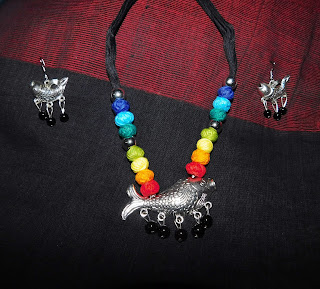 OXIDISED  JEWELLERY SET DJ0060