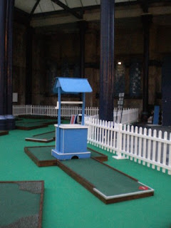 Indoor Crazy Golf course at Alexandra Palace in London