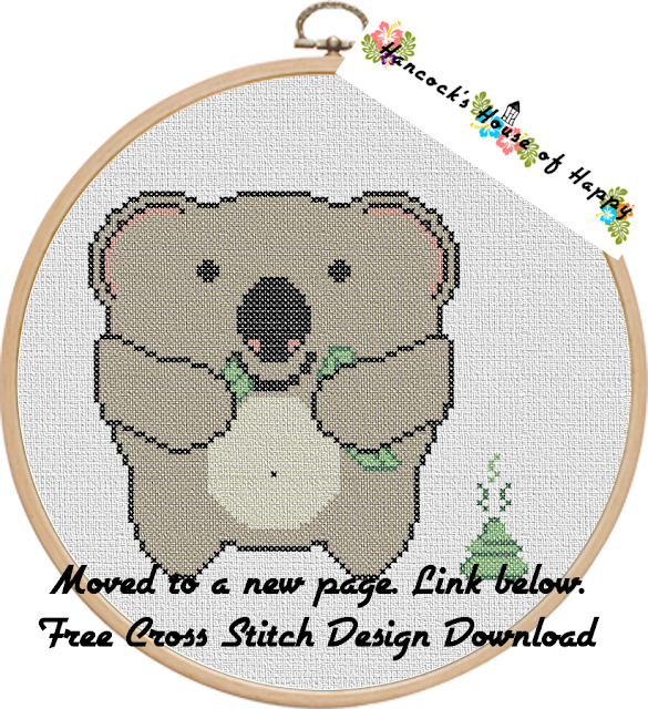 Free cross stitch pattern of a koala