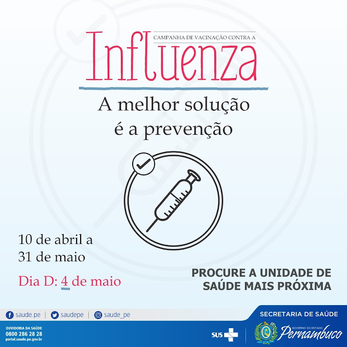 V GERES Campanha de Vacinação contra Influenza pretende vacinar mais de 160 mil pessoas nos municípios da V Regional de Saúde