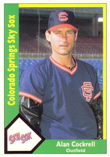 Alan Cockrell 1990 Colorado Springs Sky Sox card