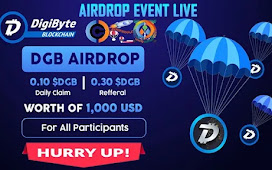 DigiByte Airdrop Pool of $1K USD in $DGB Token Free