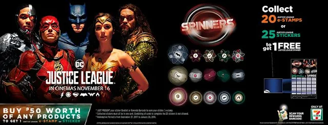 7/11 Special edition Justice League spinners