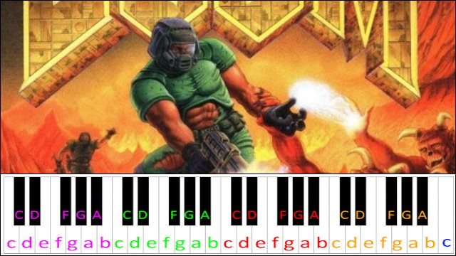 The Imp's Song (DOOM) Piano / Keyboard Easy Letter Notes for Beginners