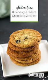 Soft and Chewy Blueberry White Chocolate Chip Cookies Recipe - gluten free, vegan, dairy free, egg free