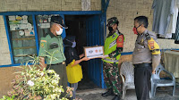 Kodim 0410/KBL Bersama Polresta Balam Distribusikan  Bantuan Paket Sembako ke Warga