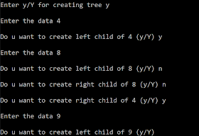 C code to implement Binary Tree