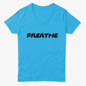 Breathe Women’s Classic V-neck Tee Shirt Blue