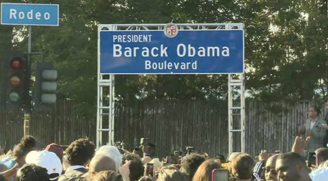 Obama Boulevard: Los Angeles renames a street to honor former president