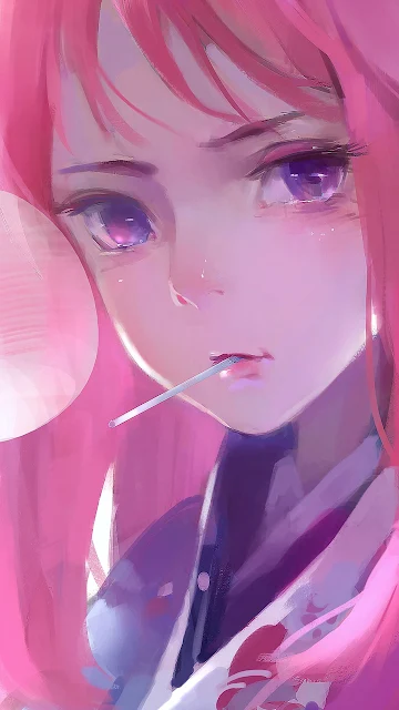 Wallpaper Anime Girl, Anime, Pink, Artist, Artwork, Digital Art, Hd, 4k