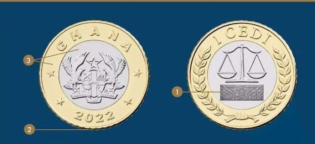 Bank of Ghana upgrades the One Ghana Cedi (GH¢1) coin.