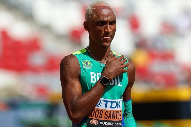 Piu se concentra antes de sua prova no mundial de atletismo