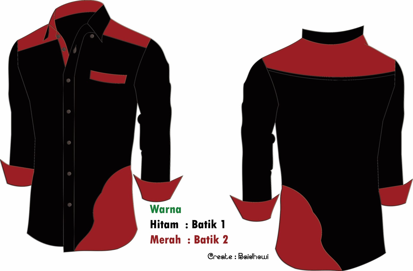  Gambar  Desain  Baju  Seragam Gambar  Kemeja Jaket Bordir Hem 