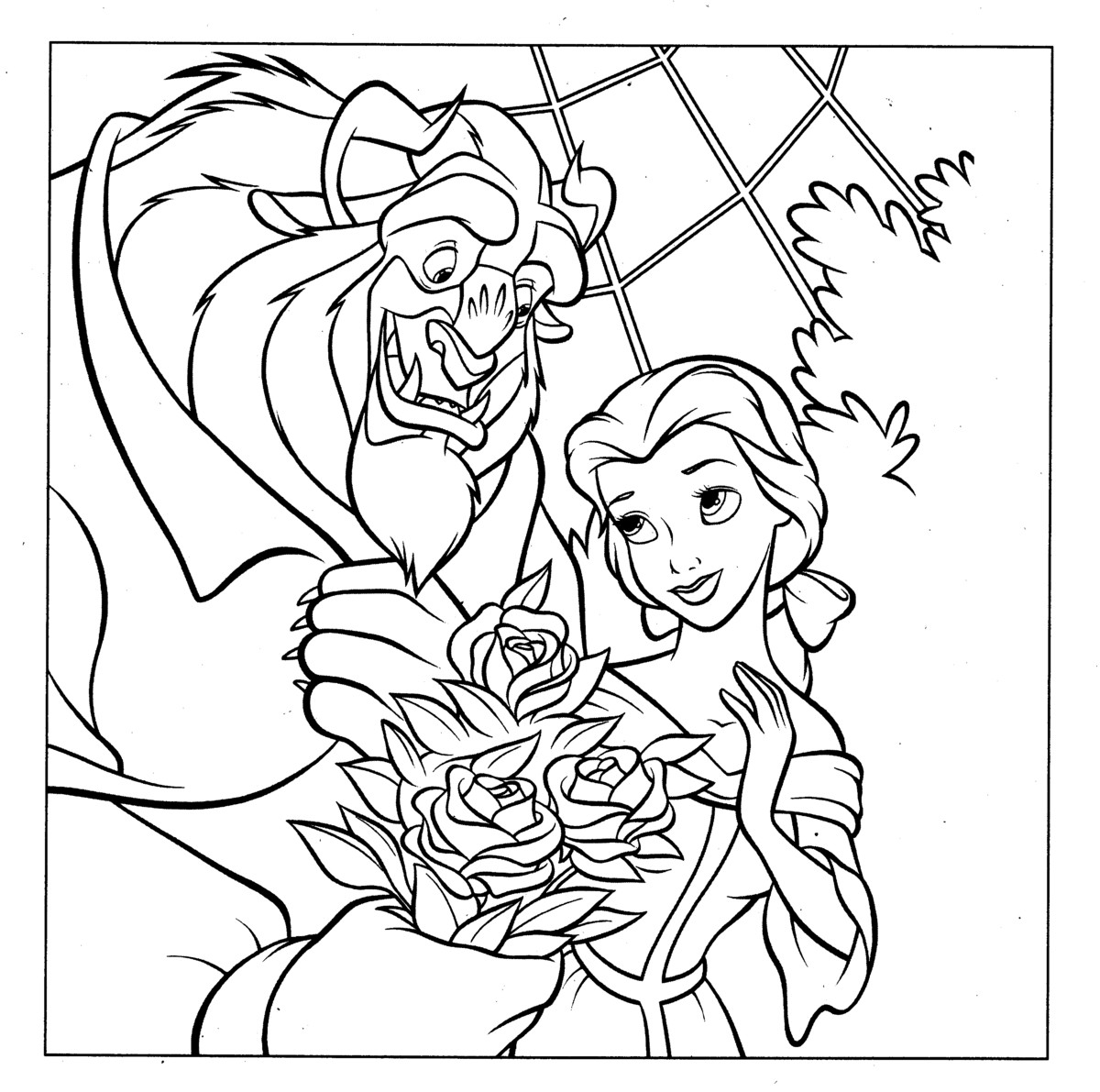 Beauty and the Beast Belle Coloring Pages Download