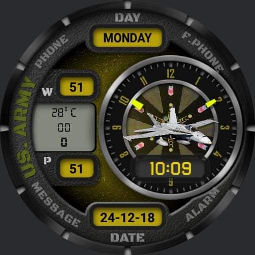 USA Army Dual Clock