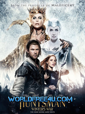 Poster Of The Huntsman Winters War In Dual Audio Hindi English 300MB Compressed Small Size Pc Movie Free Download Only At worldfree4u.com