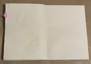 image of a blank art journal spread of pages