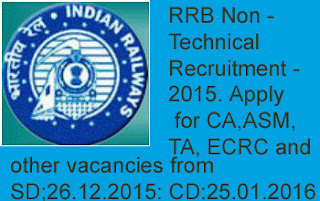 rrb recruitment 2015,rrb non technical recruitment 2015,rrb graduate recruitment 2015,rrb asm recruitment 2015,rrb ca recruitment 2015