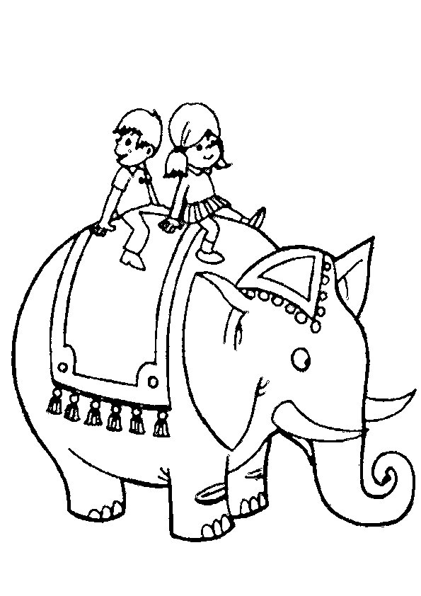 Download Circus Elephant Coloring pages Ideas To Kids